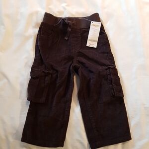 Gymboree brown cargo soft waist cords NWT